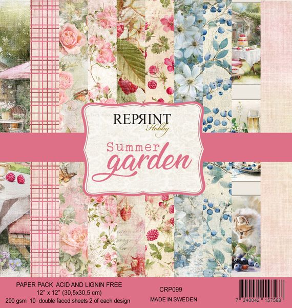 Reprint - 12x12 - CRP099 - Summer Garden - Paper Pack