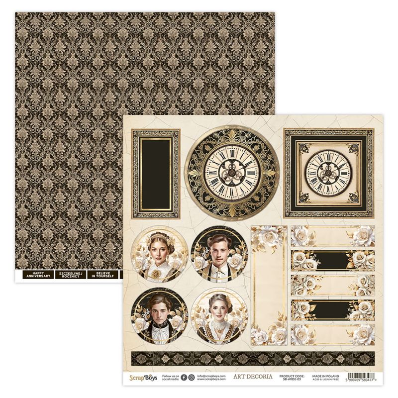 ScrapBoys - Art Decoria - 12x12 - Paper Pack