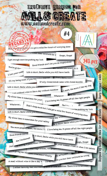 AALL & Create - Ephemera Die-cuts - # 4 - Sharp Tongues - White