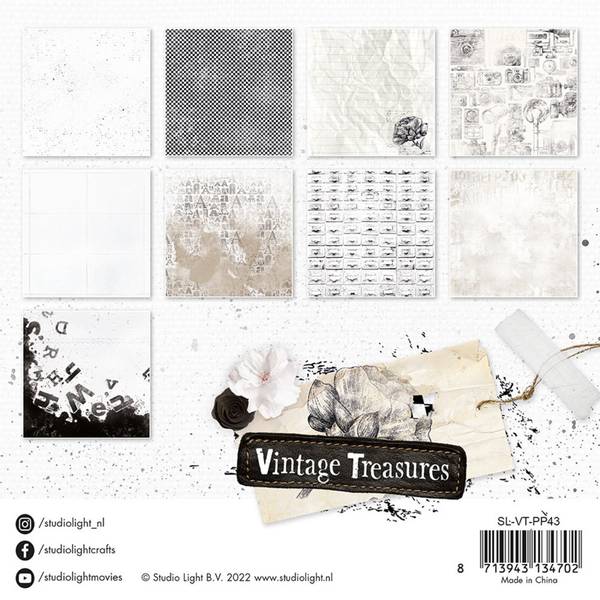 Studio Light - PP43 - 6x6 Paper Pad - Vintage Treasures 