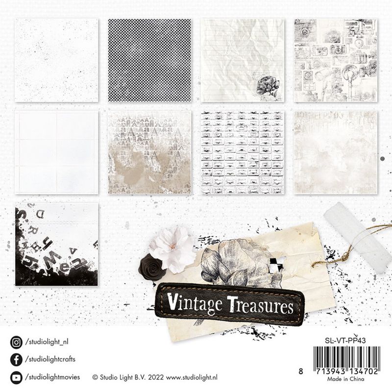 Studio Light - PP43 - 6x6 Paper Pad - Vintage Treasures 