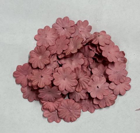 Hovedbilde Reprint - FL015 - Mini Paper Flowers - 20mm - Old Rose - 100stk