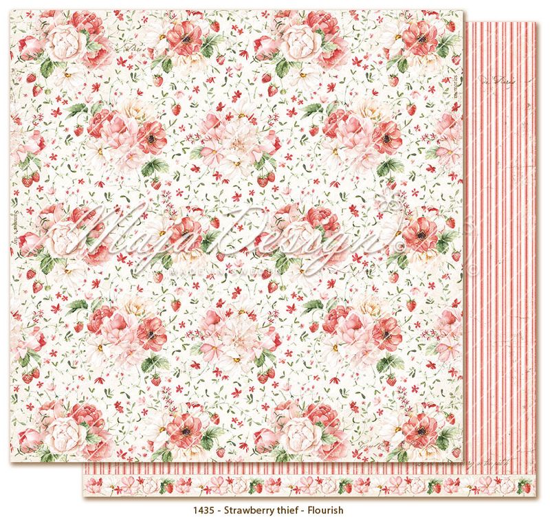 Maja Design - 1444 - Strawberry thief - 12x12 Paper Pack - inkl monochromes