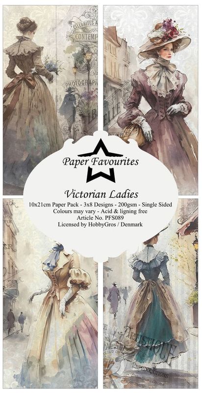 Paper Favourites - SlimLine Paper Pad - PFS089  Victorian Ladies