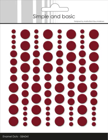 Hovedbilde Simple and Basic - SBA041 - Enamel Dots - Burgundy
