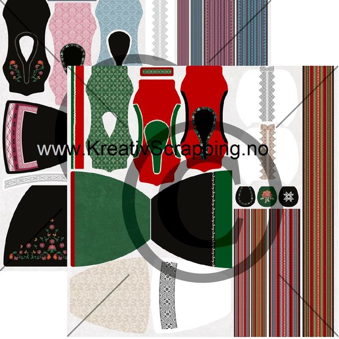 Hovedbilde Papirdesign - PD2200857 - Tradisjon - Fantasibunad