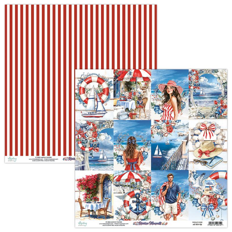 Mintay - RIV - 12x12 - Riviera Moments - 06 Picture sheet