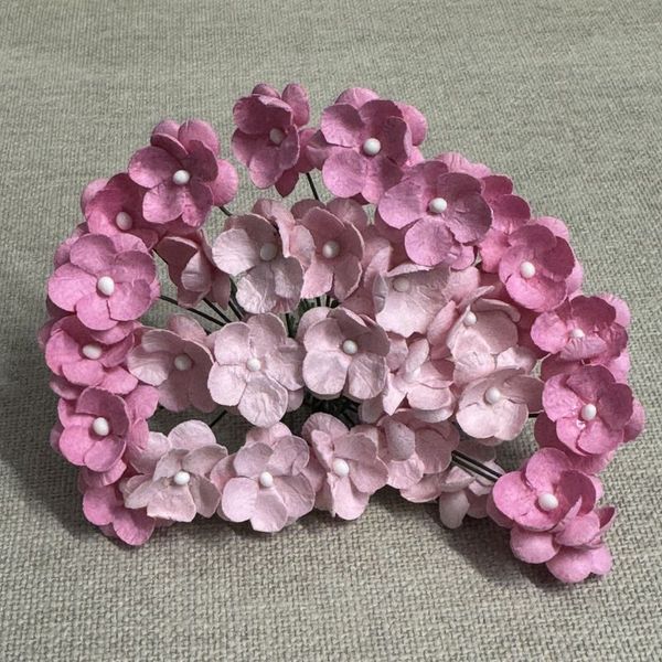 Papirdesign - Søte blomster - Lys rosa / Rosa