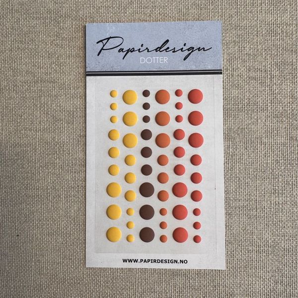 Papirdesign - PD 1643 - Dotter matt - Rust (Gul,Brun, Rød)
