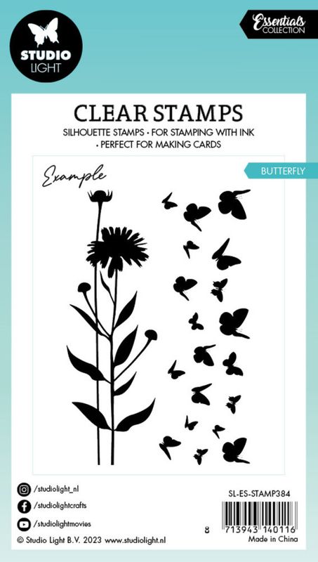  Studio Light - 384 - Essentials Clear Stamps - Butterfly