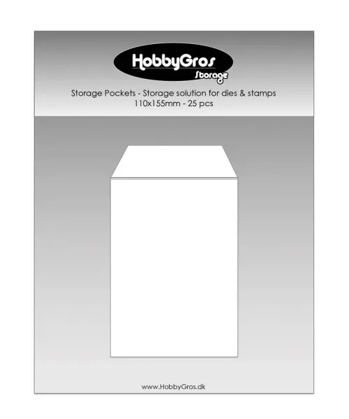 HobbyGros - Storage Solutions - Storage Pockets for dies & stamps - 11x15,5 cm - 25 pk