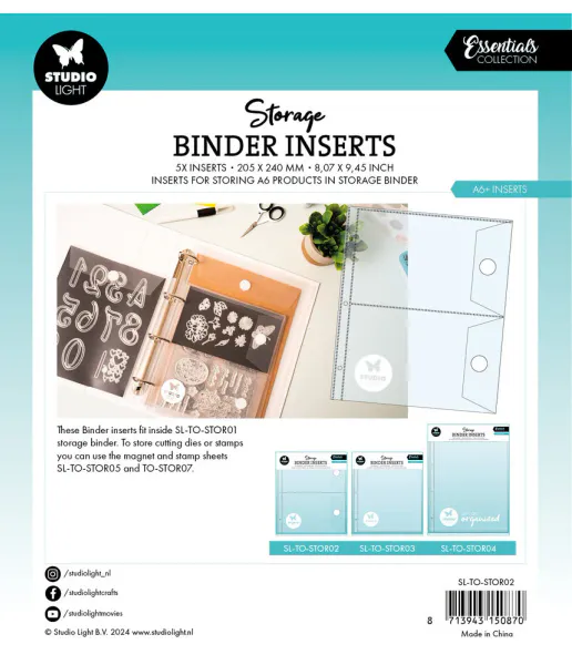 Studio Light - Storage Binder Inserts A6+ Insert (5pcs)