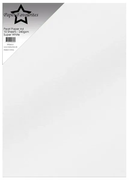 Paper Favourites - A4 - Pearl Paper - 414 - Super White