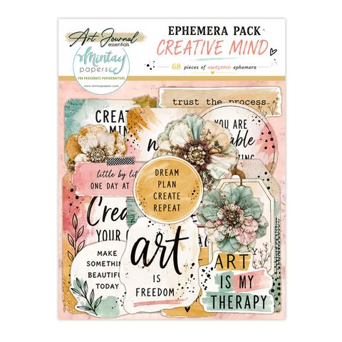 Hovedbilde Mintay - Art Journal - C08 - Creative Mind Ephemera - Paper Die-Cuts - 68 pcs