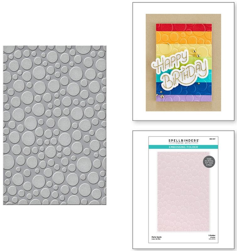 Spellbinders - SES-037 - Embossing Folder - Party Spots