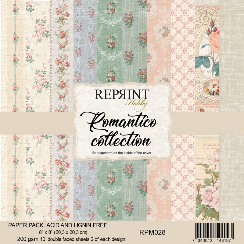 Reprint - 8x8 - RPM028 - Romantico paper pack