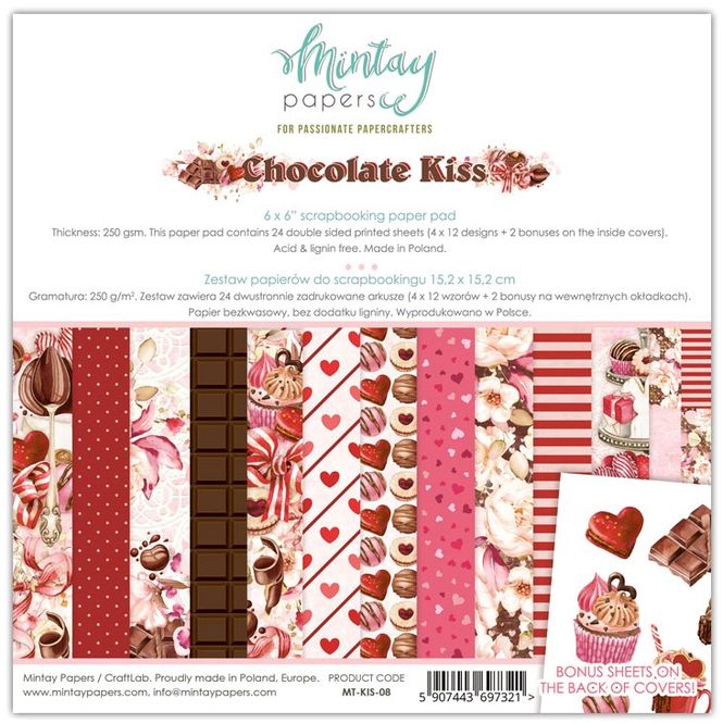 Hovedbilde Mintay - KIS - 6x6 Paper Pad - Chocolate Kiss