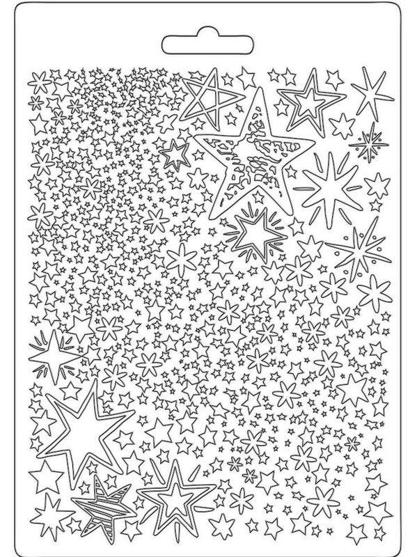Stamperia - Soft Mould - A5 - 584 - Christmas Patchwork Stars
