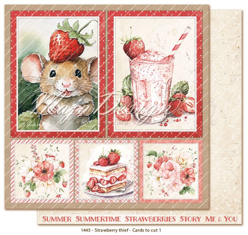 Maja Design - 1445 - Strawberry thief - 6x6 Paper Pack