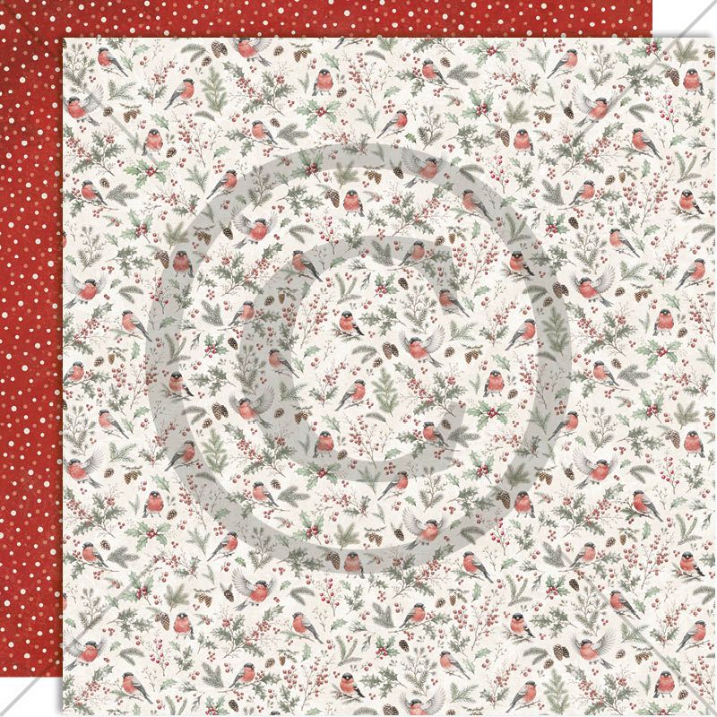 Papirdesign - 12x12 - PD 1710 - Juleminner - Julens fine fugl
