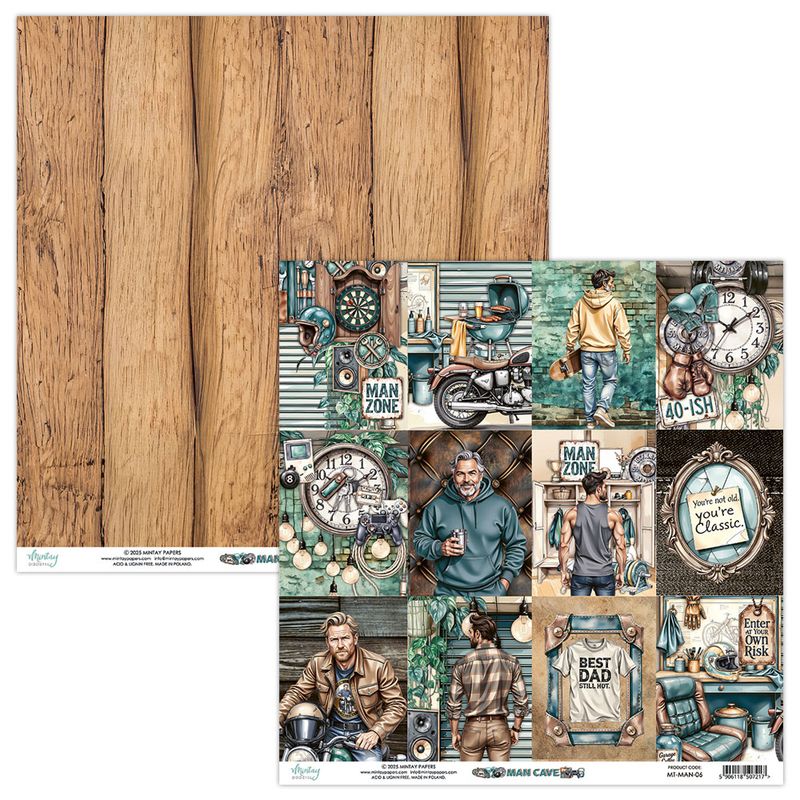 Mintay - MAN - 12x12 Paper Pad - Man Cave