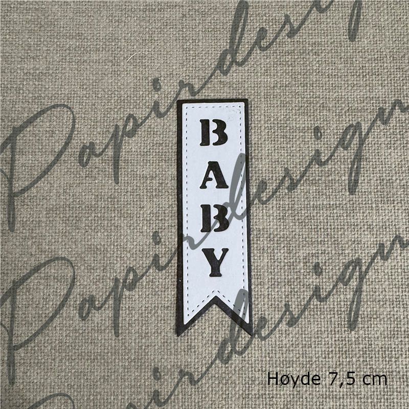 Papirdesign - Dies - PD 1601 - Baby vimpel