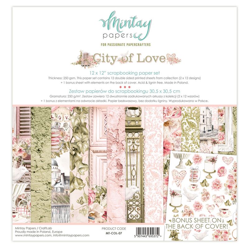 Mintay - COL - 12x12 Paper Set - City Of Love