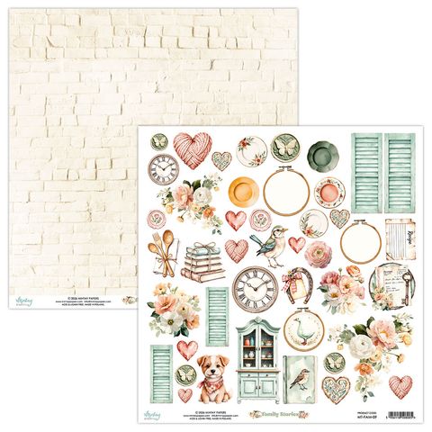 Hovedbilde Mintay - FAM - 12x12 - Family Stories - 09 - Die-Cut Sheet - Elements