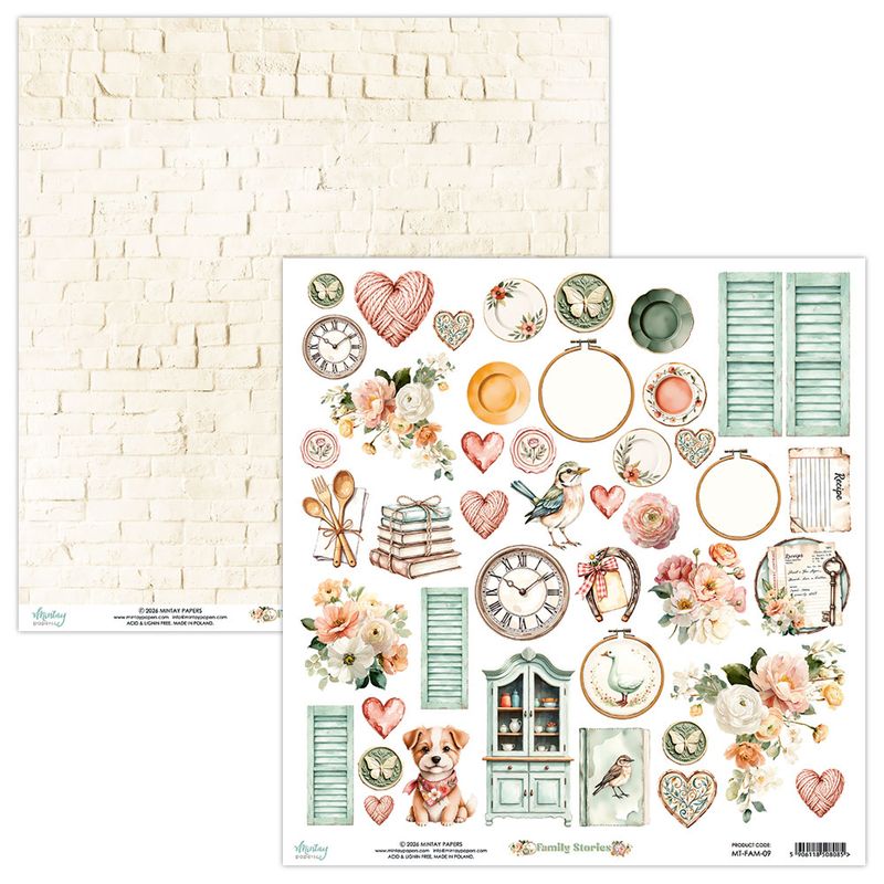 Mintay - FAM - 12x12 - Family Stories - 09 - Die-Cut Sheet - Elements