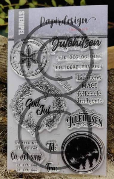 Papirdesign - Stempel - PD 01239 - La nesa bli blå og rød