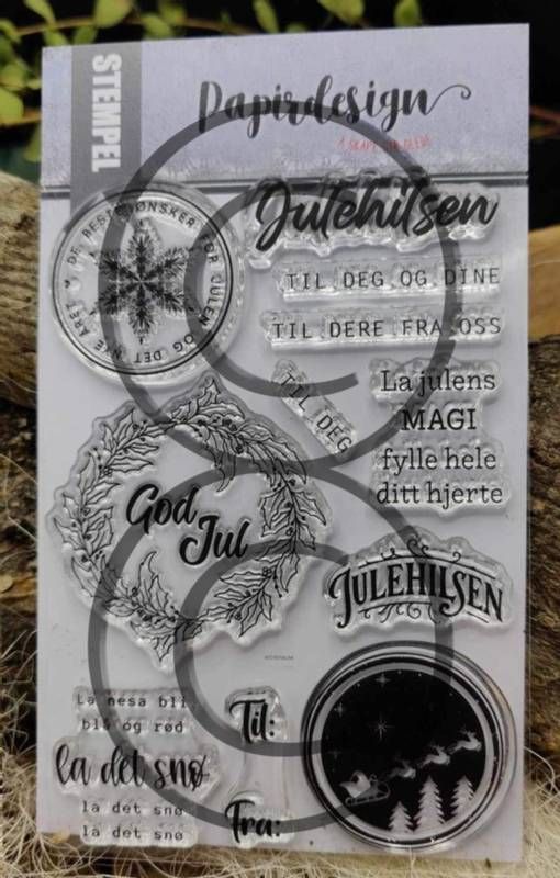 Papirdesign - Stempel - PD 01239 - La nesa bli blå og rød