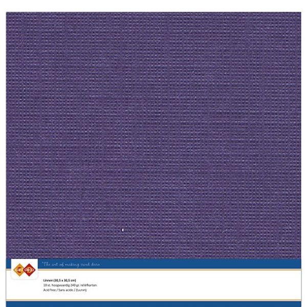Linen Cardstock - 240g - 12x12 - SC35 - Purple - 10 pk