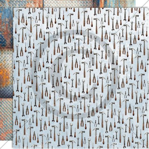 Hovedbilde Papirdesign - 12x12 - PD 1470 - Ungdomstid - Hammer og tang