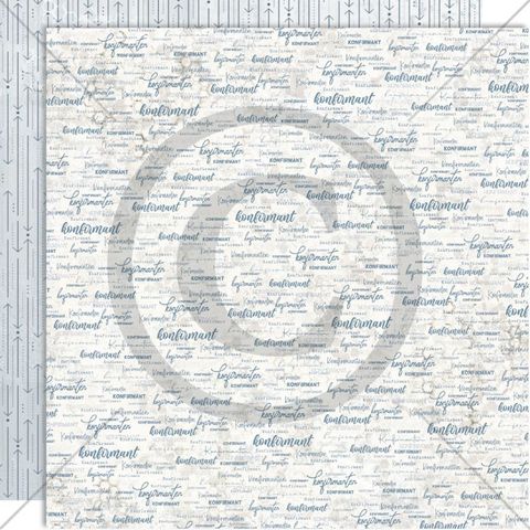 Hovedbilde Papirdesign - 12x12 - PD 1468 - Ungdomstid - Konfirmant, blå