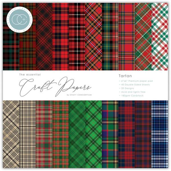 Craft Consortium - 6x6 Essential Paper Pad - Tartan
