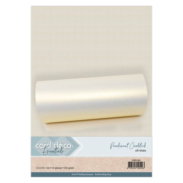 Find it - Card Deco - A4 - Pearlescent Cardstock - 002 - Off-white - 10 pk