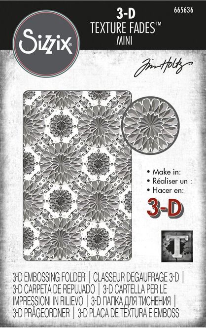 Hovedbilde Sizzix - 665636 - 3-D Texture Fades - Mini - Mini Kaleidoscope