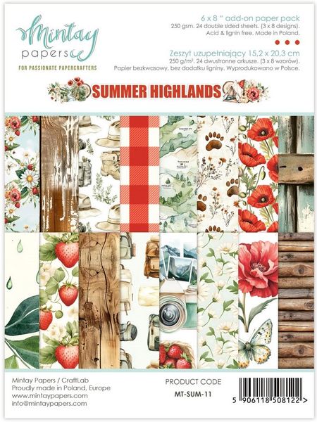 Mintay - SUM - 6x8 Add on Paper Pack -  Summer Highlands