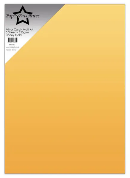 Paper Favourites - A4 - Mirror Card Matt - 004 - Honey Gold